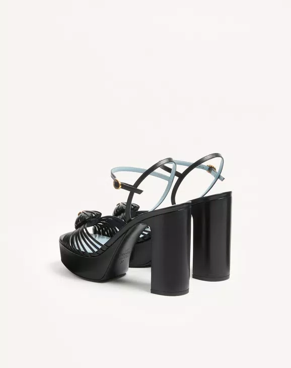 Valentino Sandal Royal Platform Sandal In Kidskin 115Mm - Image 4
